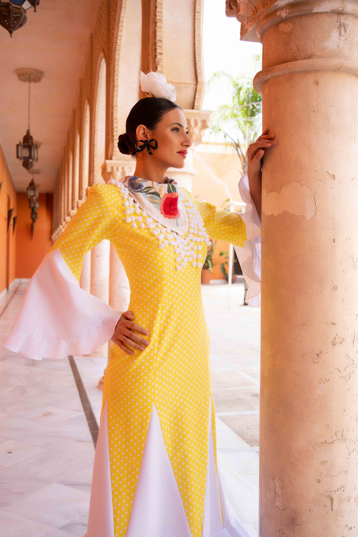 Vestido Rocío amarillo L/Bco pequeño