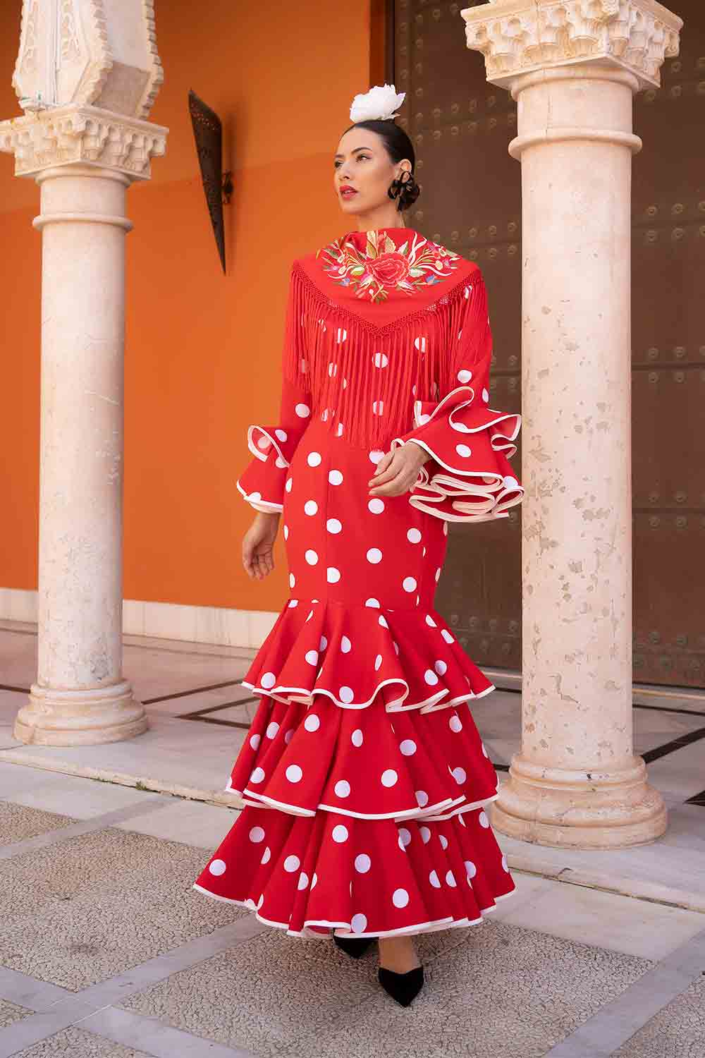 Vestido Sofía rojo L/Bco grande