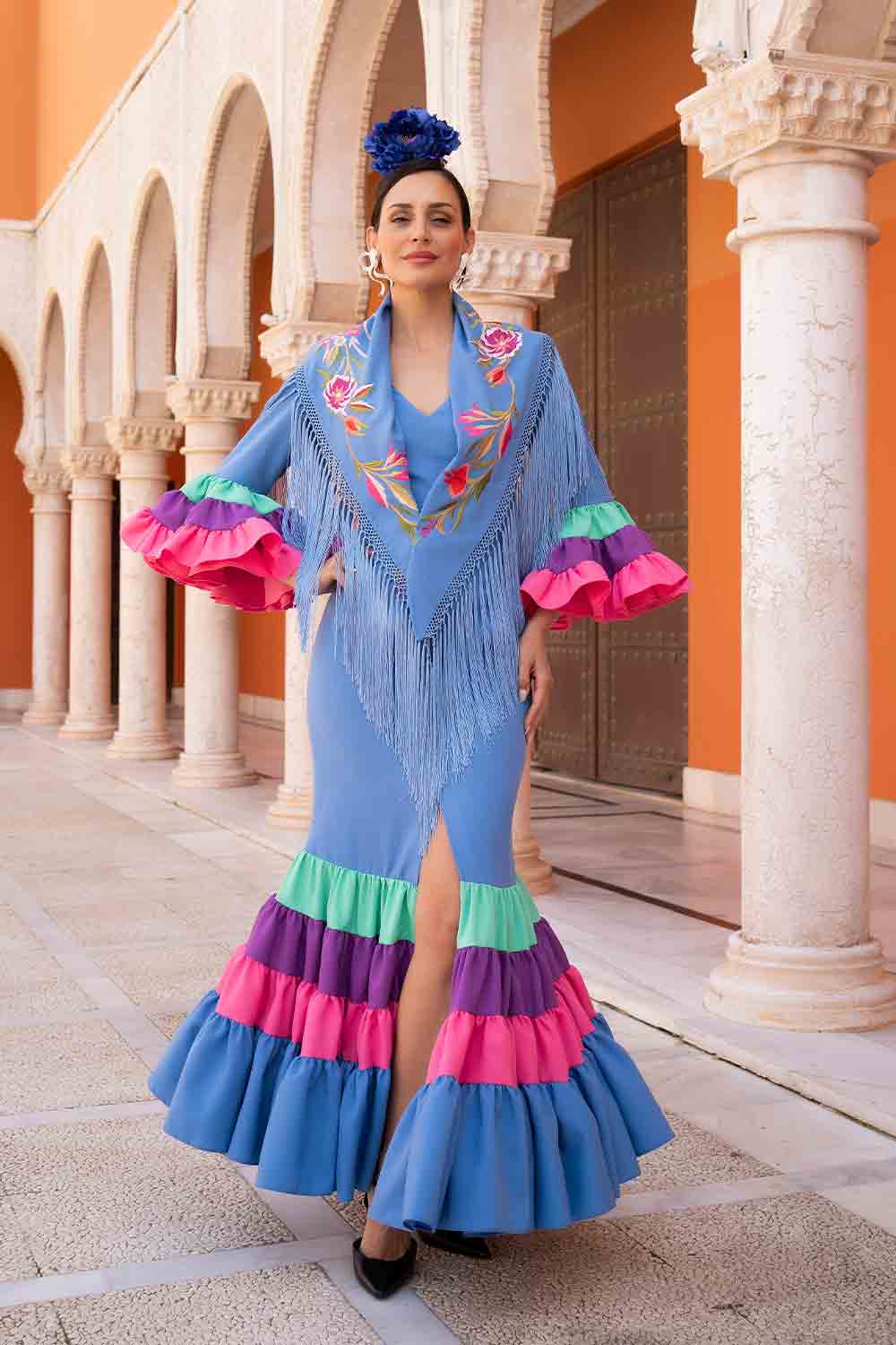 Vestido Carmen azul