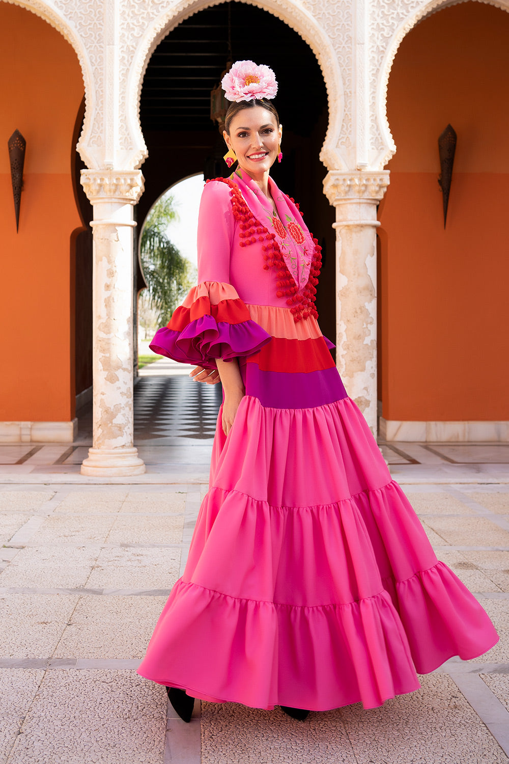 Vestido Cayetana rosa