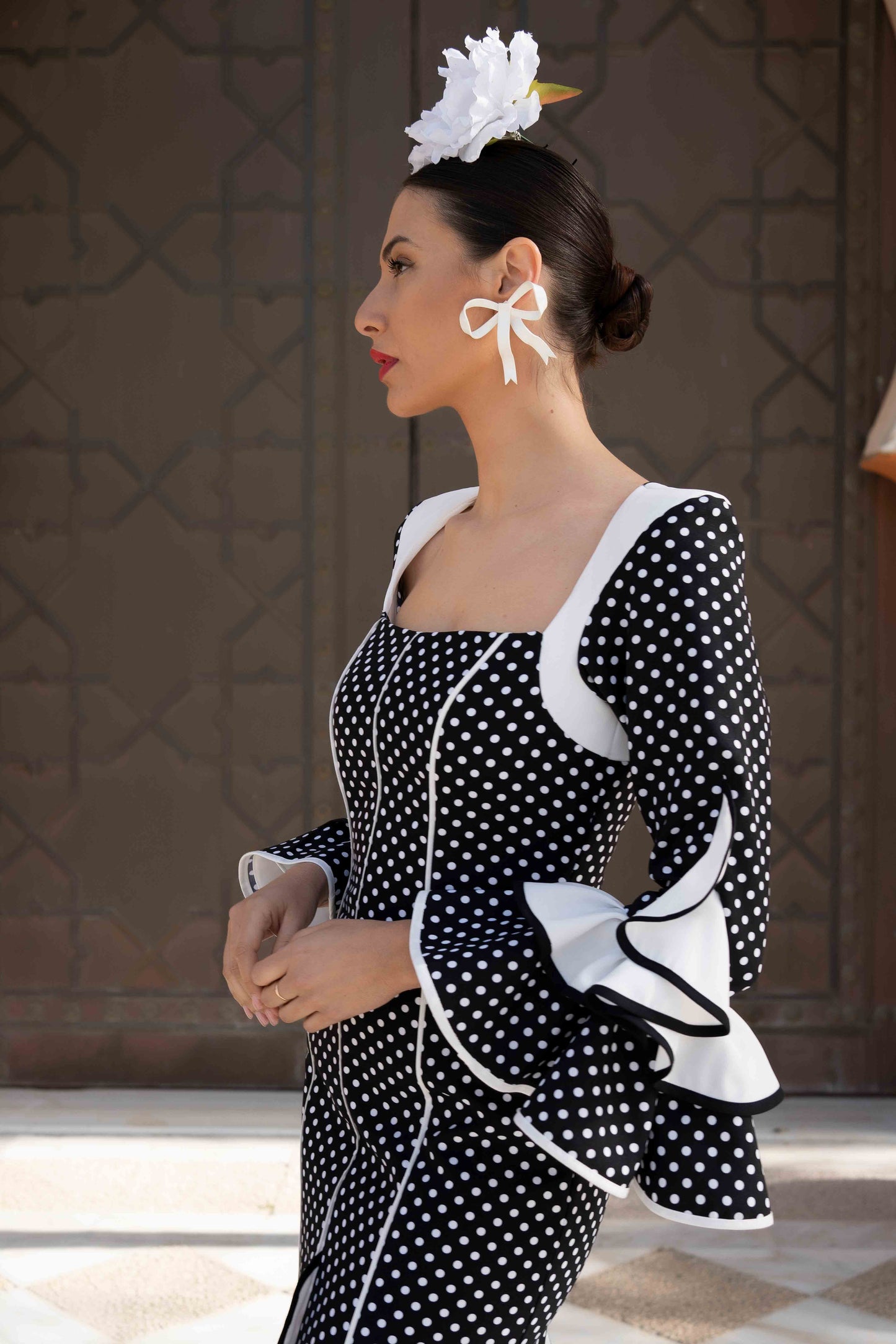 Vestido Lucía negro L/Bco pequeño