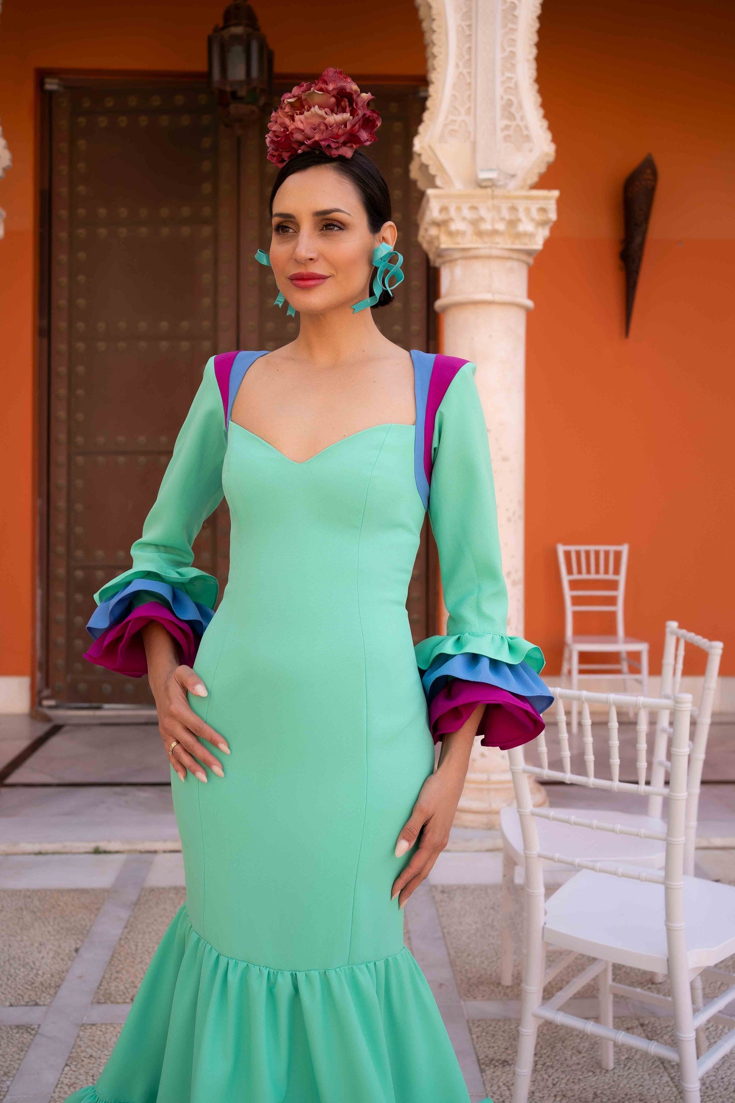 Vestido Ana Verde Agua