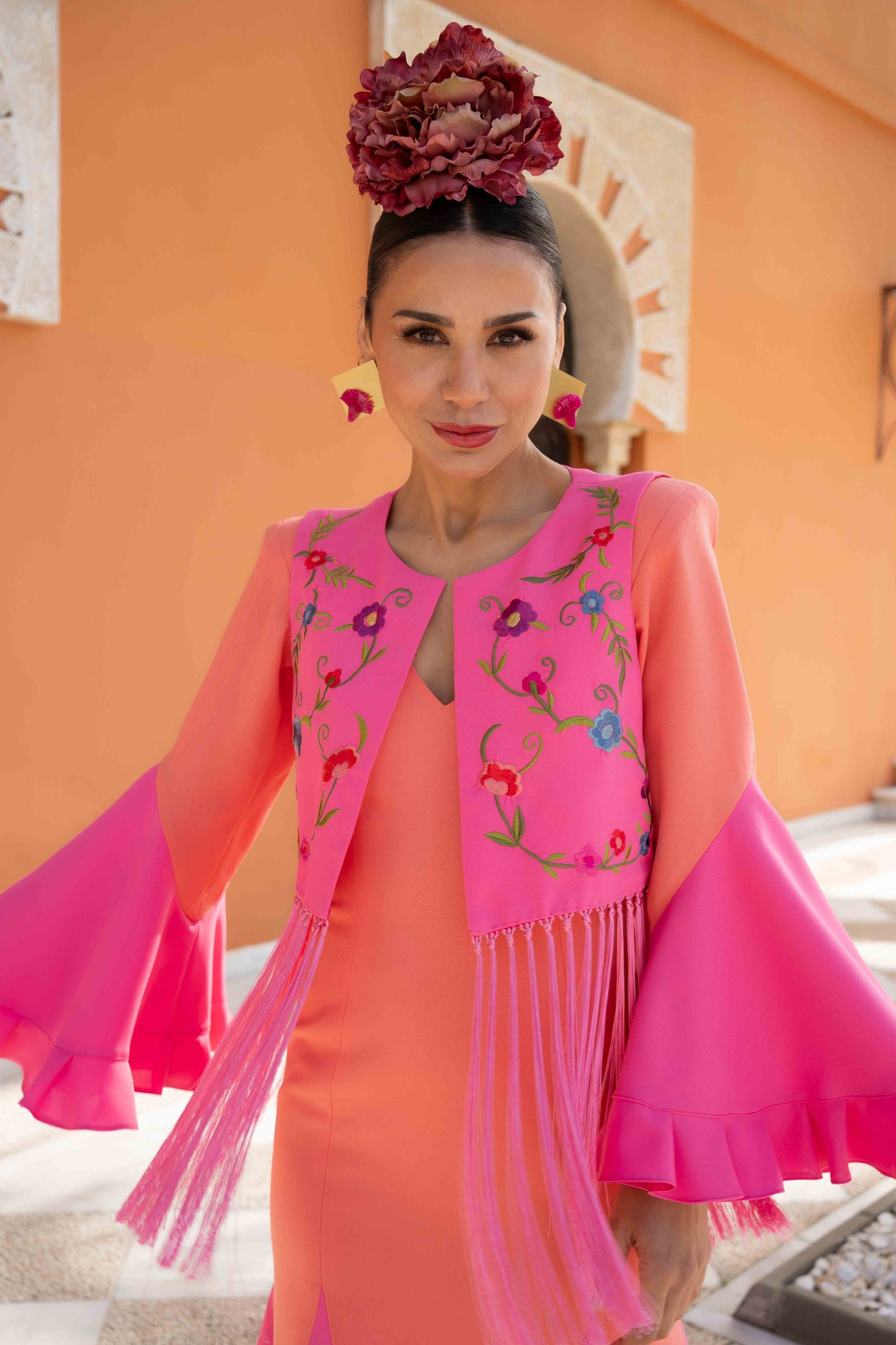 Vestido Rocío coral