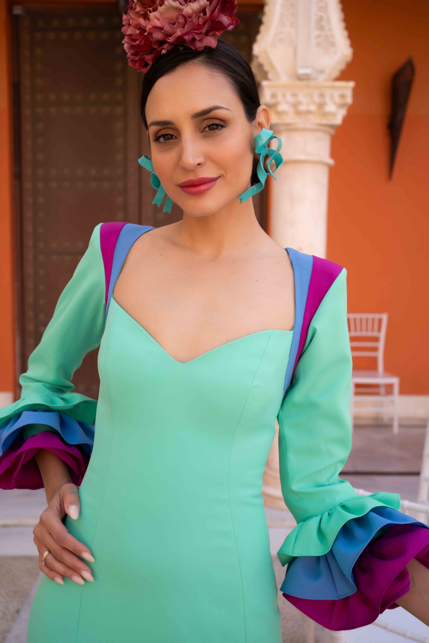 Vestido Ana Verde Agua