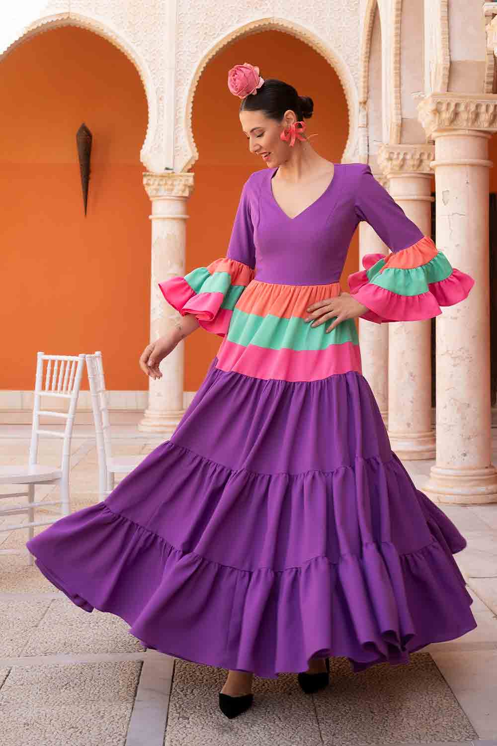 Vestido Cayetana morado