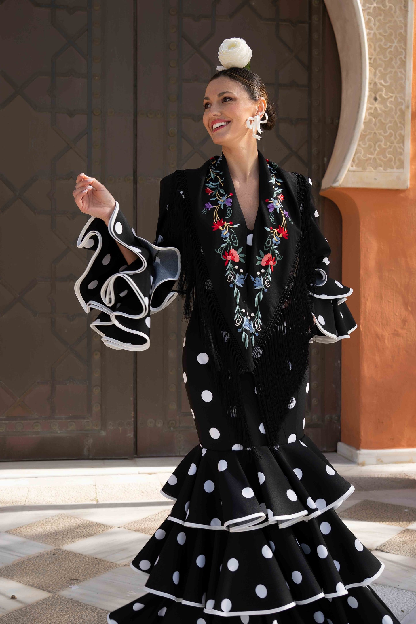 Vestido Sofía negro L/Bco grande