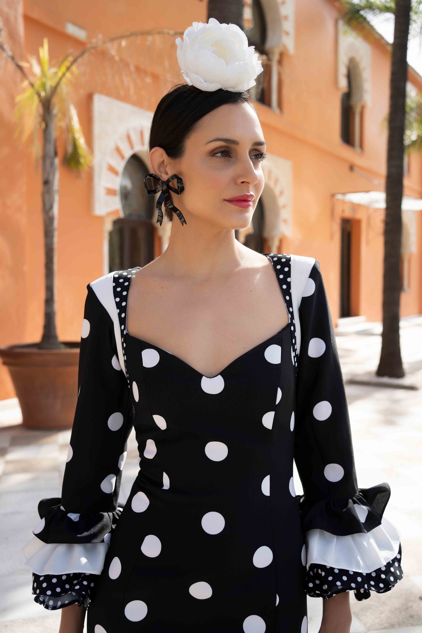 Vestido Ana negro L/Bco grande