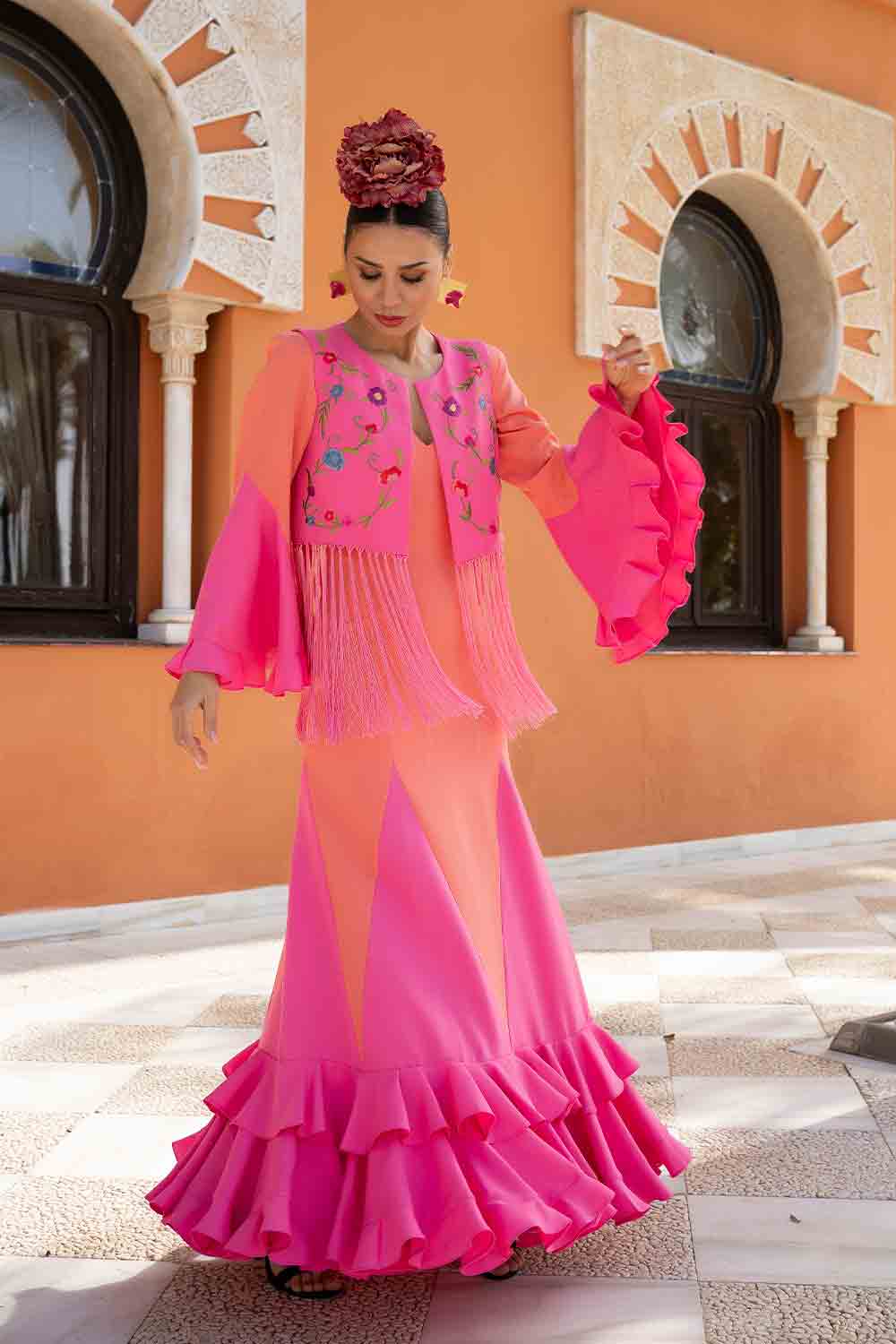 Vestido Rocío coral