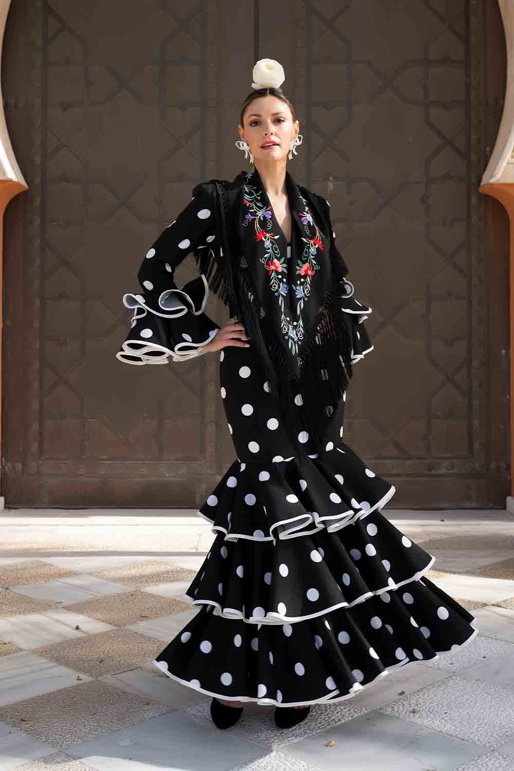 Vestido Sofía negro L/Bco grande