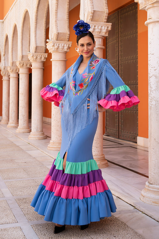 Vestido Carmen azul