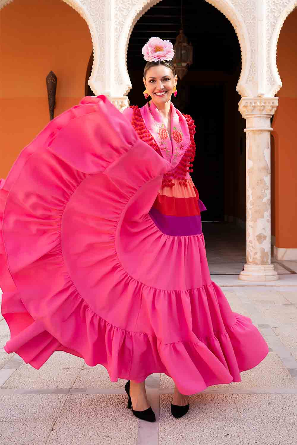 Vestido Cayetana rosa