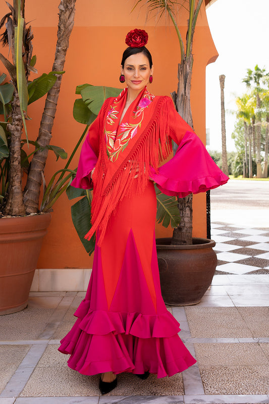 Vestido Rocío rojo