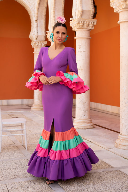 Vestido Carmen morado