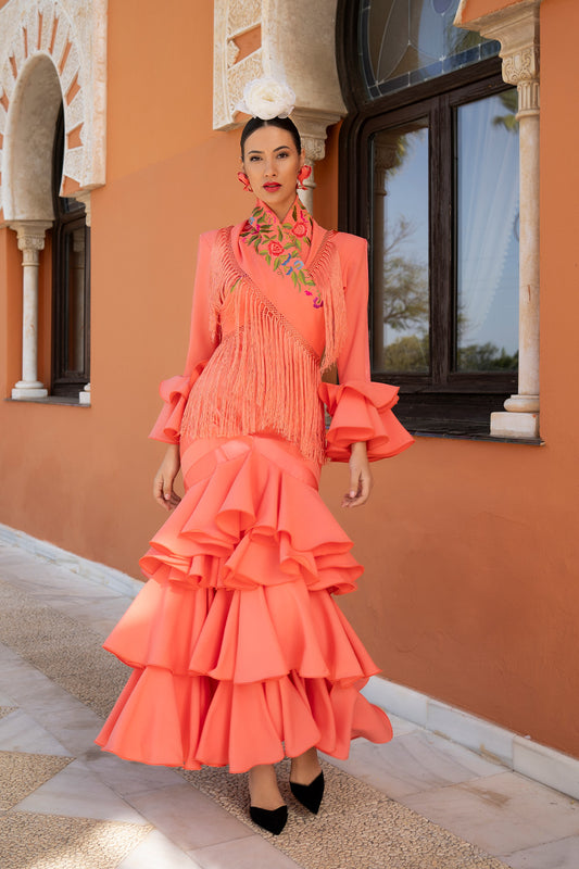 Vestido Gala coral