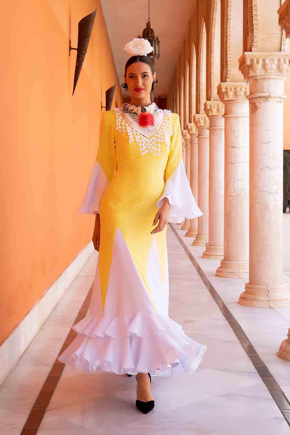 Vestido Rocío amarillo L/Bco pequeño