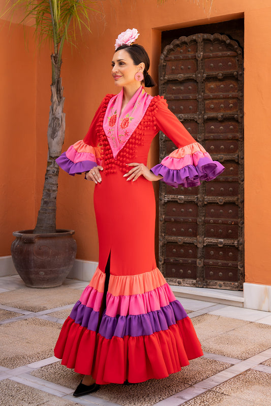 Vestido Carmen rojo