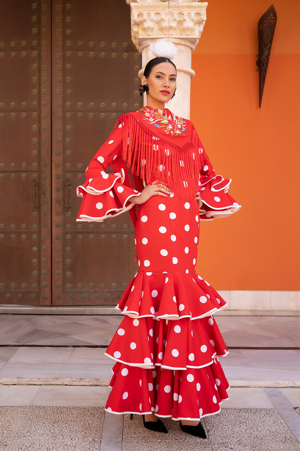 Vestido Sofía rojo L/Bco grande
