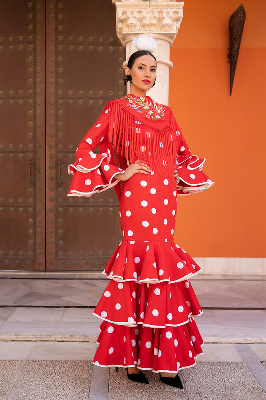 Vestido Sofía rojo L/Bco grande