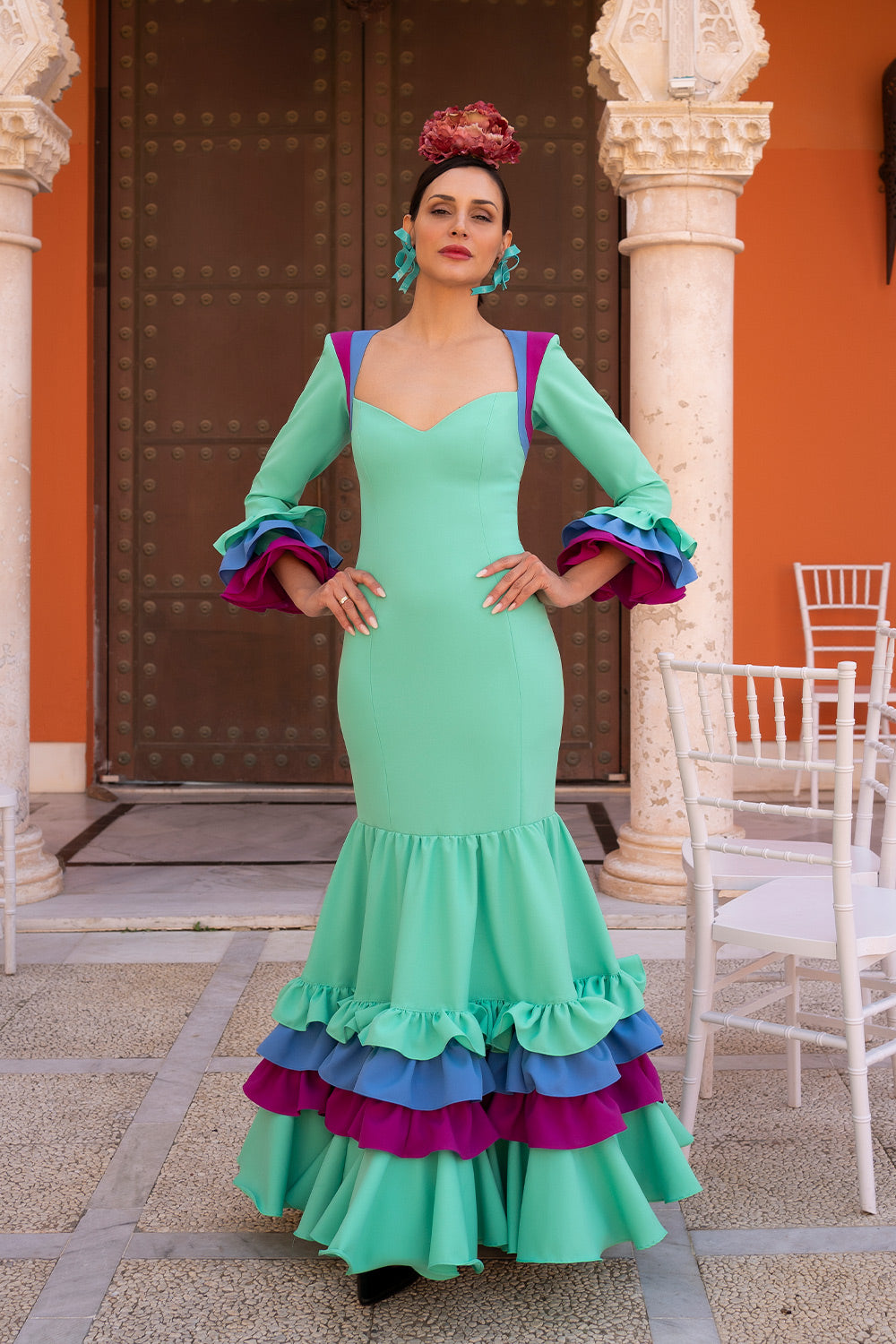 Vestido Ana Verde Agua