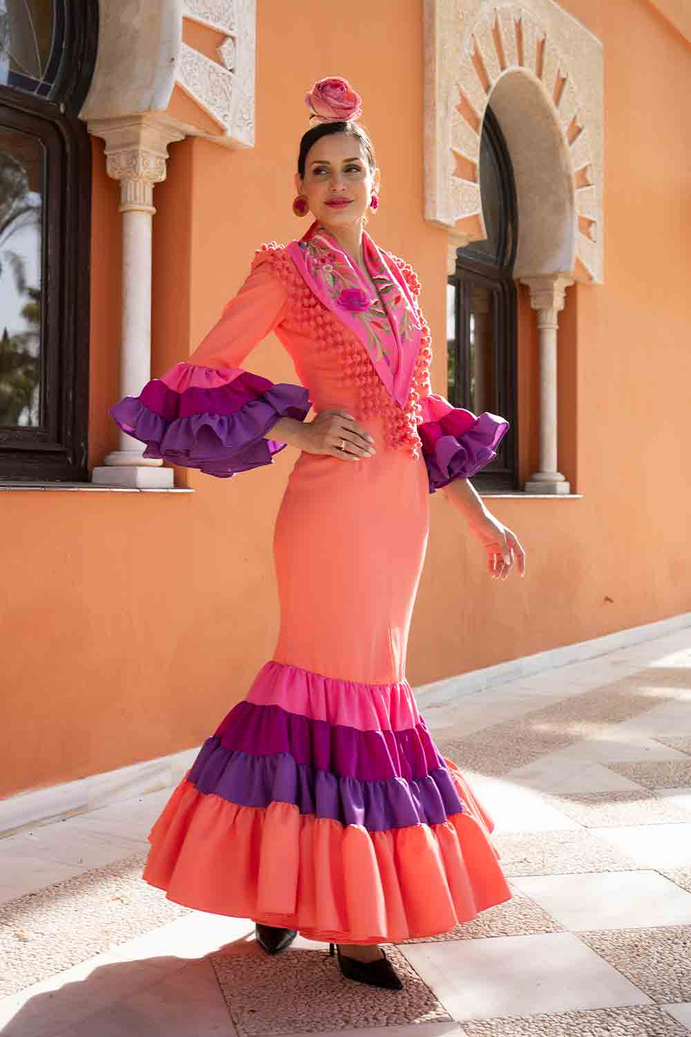 Vestido Carmen coral