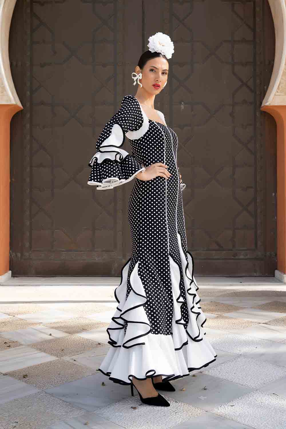 Vestido Lucía negro L/Bco pequeño